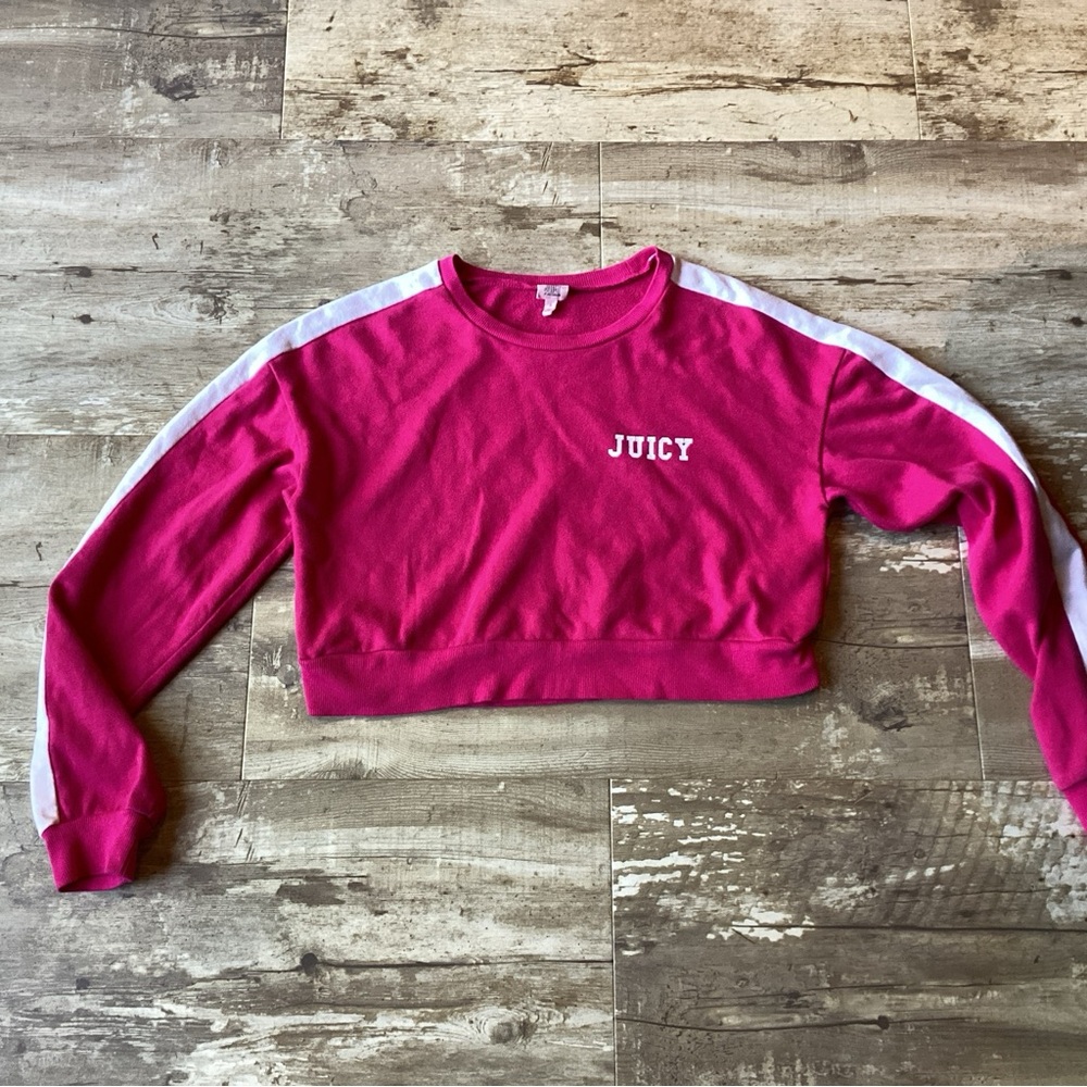 JUICY COUTURE Hot Pink Strip Crop Top Women's Small